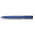 Branded Promotional S40 EXTRA PUSH BUTTON PLASTIC BALL PEN in Solid Dark Blue with Black Fittings Pen From Concept Incentives.