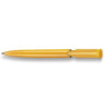 Branded Promotional S40 EXTRA PUSH BUTTON PLASTIC BALL PEN in Solid Yellow with Black Fittings Pen From Concept Incentives.