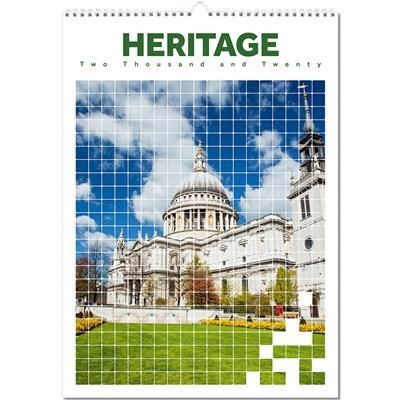 Branded Promotional HERITAGE OPTIMA WALL 12 LEAF CALENDAR Calendar From Concept Incentives.