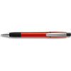 Branded Promotional SEMYR GRIP EXTRA PUSH BUTTON PLASTIC BALL PEN in Solid Red Pen From Concept Incentives.