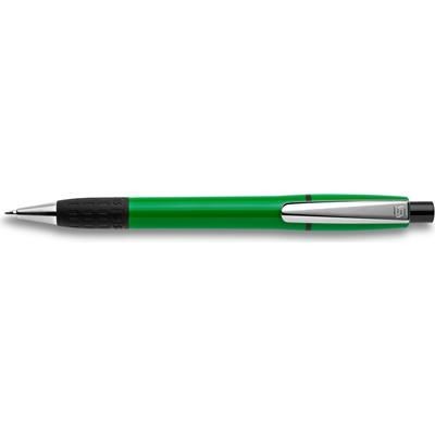 Branded Promotional SEMYR GRIP EXTRA PUSH BUTTON PLASTIC BALL PEN in Solid Green Pen From Concept Incentives.