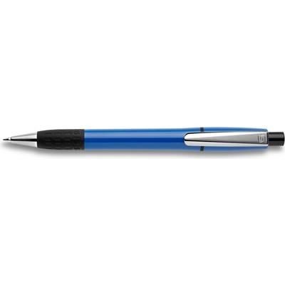 Branded Promotional SEMYR GRIP EXTRA PUSH BUTTON PLASTIC BALL PEN in Solid Light Blue Pen From Concept Incentives.