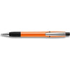 Branded Promotional SEMYR GRIP EXTRA PUSH BUTTON PLASTIC BALL PEN in Solid Orange Pen From Concept Incentives.