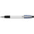 Branded Promotional SEMYR GRIP COLOUR PUSH BUTTON PLASTIC BALL PEN in Dark Blue Pen From Concept Incentives.