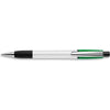 Branded Promotional SEMYR GRIP COLOUR PUSH BUTTON PLASTIC BALL PEN in Green Pen From Concept Incentives.