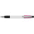 Branded Promotional SEMYR GRIP COLOUR PUSH BUTTON PLASTIC BALL PEN in Cyclamen Pen From Concept Incentives.