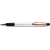 Branded Promotional SEMYR GRIP COLOUR PUSH BUTTON PLASTIC BALL PEN in Orange Pen From Concept Incentives.