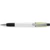 Branded Promotional SEMYR GRIP COLOUR PUSH BUTTON PLASTIC BALL PEN in Lime Green Pen From Concept Incentives.