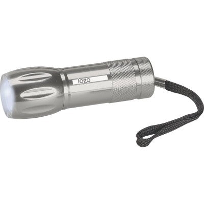 Branded Promotional SUPER LED POCKET TORCH in Silver Torch From Concept Incentives.