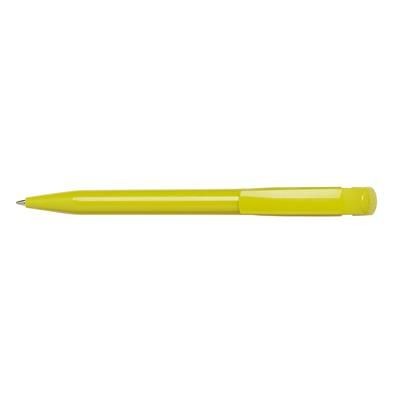 Branded Promotional S45 TOTAL RETRACTABLE PLASTIC BALL PEN in Lime Green Pen From Concept Incentives.