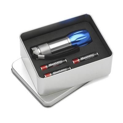 Branded Promotional SUPERLED POCKET TORCH in Blue Torch From Concept Incentives.