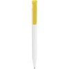 Branded Promotional S45 FT RETRACTABLE PLASTIC BALL PEN in Yellow Pen From Concept Incentives.