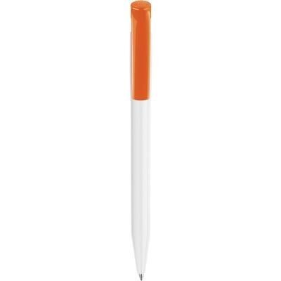 Branded Promotional S45 FT RETRACTABLE PLASTIC BALL PEN in Orange Pen From Concept Incentives.