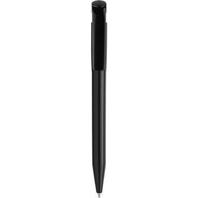 Branded Promotional S45 EXTRA RETRACTABLE PLASTIC BALL PEN in Black Pen From Concept Incentives.