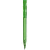 Branded Promotional S45 CLEAR TRANSPARENT RETRACTABLE PLASTIC BALL PEN in Green Pen From Concept Incentives.