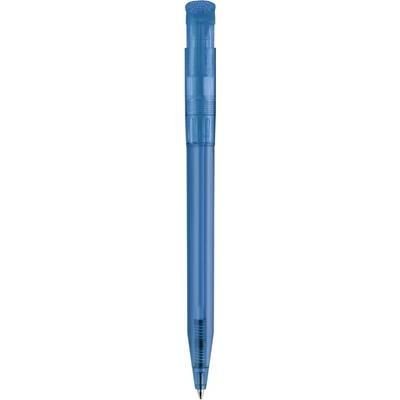 Branded Promotional S45 CLEAR TRANSPARENT RETRACTABLE PLASTIC BALL PEN in Light Blue Pen From Concept Incentives.