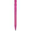 Branded Promotional S45 CLEAR TRANSPARENT RETRACTABLE PLASTIC BALL PEN in Cyclamen Pen From Concept Incentives.