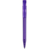 Branded Promotional S45 CLEAR TRANSPARENT RETRACTABLE PLASTIC BALL PEN in Lilac Pen From Concept Incentives.