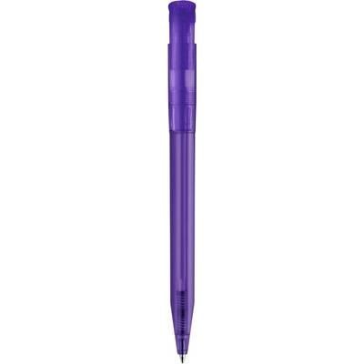 Branded Promotional S45 CLEAR TRANSPARENT RETRACTABLE PLASTIC BALL PEN in Lilac Pen From Concept Incentives.