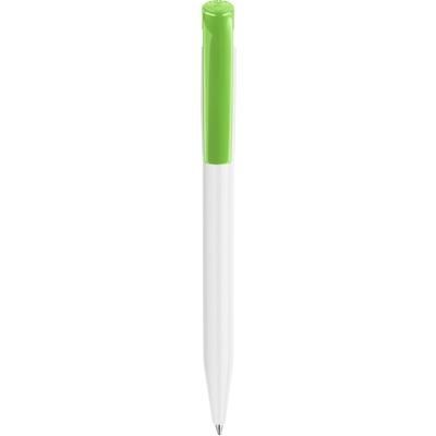 Branded Promotional S45 FT FLUO RETRACTABLE PLASTIC BALL PEN in Green Pen From Concept Incentives.