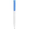 Branded Promotional S45 FT FLUO RETRACTABLE PLASTIC BALL PEN in Light Blue Pen From Concept Incentives.