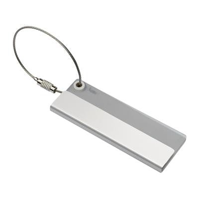 Branded Promotional BORGOU GREY LUGGAGE TAG Luggage Tag From Concept Incentives.