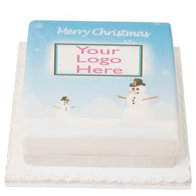 Branded Promotional CHRISTMAS THEMED LOGO CAKE Cake From Concept Incentives.