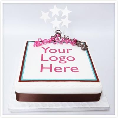 Branded Promotional SQUARE LOGO CAKE Cake From Concept Incentives.