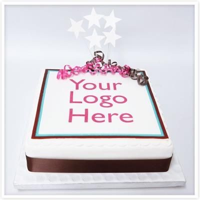 Branded Promotional SQUARE LOGO CAKE Cake From Concept Incentives.