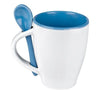 Branded Promotional PALERMO COFFEE CUP in Blue Mug From Concept Incentives.