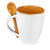 Branded Promotional PALERMO COFFEE CUP in Orange Mug From Concept Incentives.