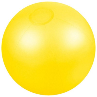 Branded Promotional INFLATABLE BEACH BALL in Translucent Yellow Beach Ball From Concept Incentives.