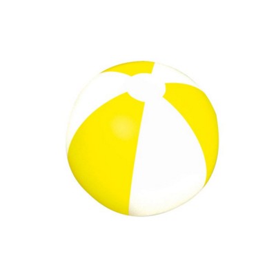 Branded Promotional CLASSIC INFLATABLE BEACH BALL with White & Yellow Panels Beach Ball From Concept Incentives.