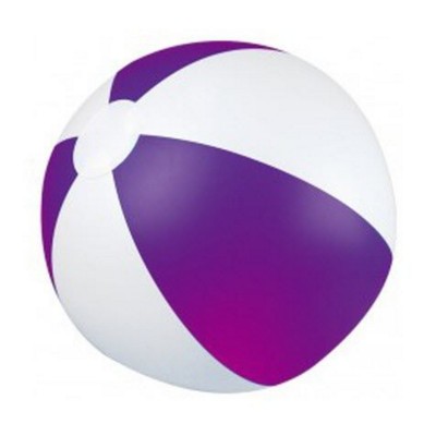 Branded Promotional CLASSIC INFLATABLE BEACH BALL with White & Violet Panels Beach Ball From Concept Incentives.