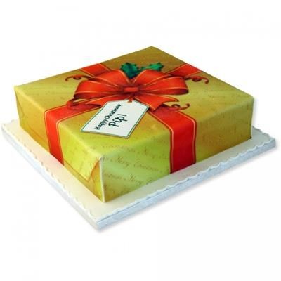 Branded Promotional CHRISTMAS PARCEL CAKE Cake From Concept Incentives.