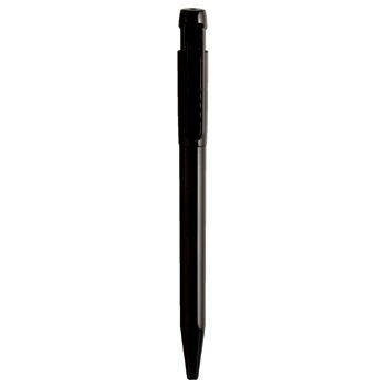 Branded Promotional PIER EXTRA PLASTIC BALL PEN in Black with Black Clip Pen From Concept Incentives.