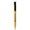 Branded Promotional PIER EXTRA RETRACTABLE PLASTIC BALL PEN in Yellow with Black Clip Pen From Concept Incentives.