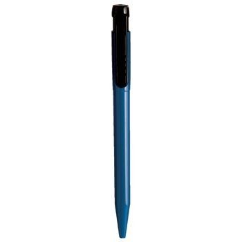 Branded Promotional PIER EXTRA RETRACTABLEPLASTIC BALL PEN in Light Blue with Black Clip Pen From Concept Incentives.