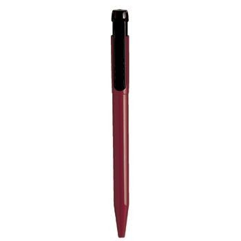 Branded Promotional PIER EXTRA RETRACTABLEPLASTIC BALL PEN in Burgundy with Black Clip Pen From Concept Incentives.