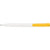 Branded Promotional PIER FT RETRACTABLE PLASTIC BALL PEN in White with Yellow Trim Pen From Concept Incentives.