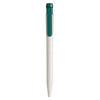 Branded Promotional PIER FT RETRACTABLE PLASTIC BALL PEN in White with Teal Trim Pen From Concept Incentives.