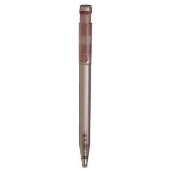 Branded Promotional PIER CLEAR TRANSPARENT RETRACTABLE PLASTIC BALL PEN in Black Pen From Concept Incentives.