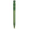 Branded Promotional PIER CLEAR TRANSPARENT RETRACTABLE PLASTIC BALL PEN in Green Pen From Concept Incentives.