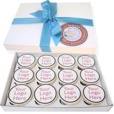 Branded Promotional BOX OF 12 CORPORATE CUPCAKES Cake From Concept Incentives.