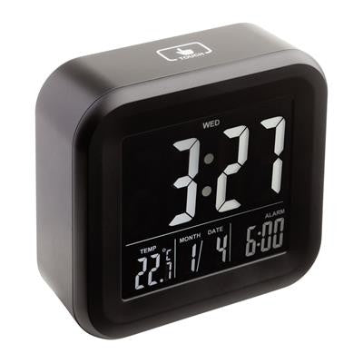 Branded Promotional ANTIBES ALARM CLOCK with Thermometer Clock From Concept Incentives.