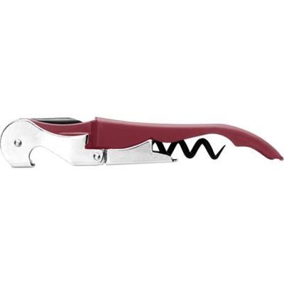 Branded Promotional STAINLESS STEEL METAL BAR KNIFE in Burgundy Knife From Concept Incentives.