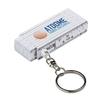 Branded Promotional MINIMETRIC RULER in White Ruler From Concept Incentives.