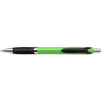 Branded Promotional OLYMPIC PLASTIC BALL PEN in Green & Black Pen From Concept Incentives.