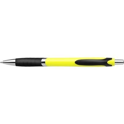 Branded Promotional OLYMPIC PLASTIC BALL PEN in Yellow & Black Pen From Concept Incentives.