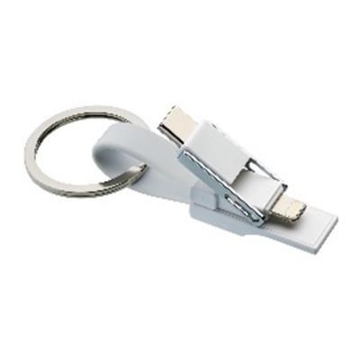Branded Promotional MIXCO 3-IN-1 CHARGER CABLE in White Cable From Concept Incentives.